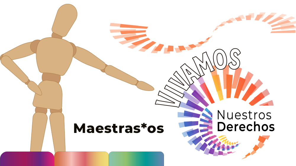 Graphic with the title of the e-learning course 'Vivamos nuestros derechos'